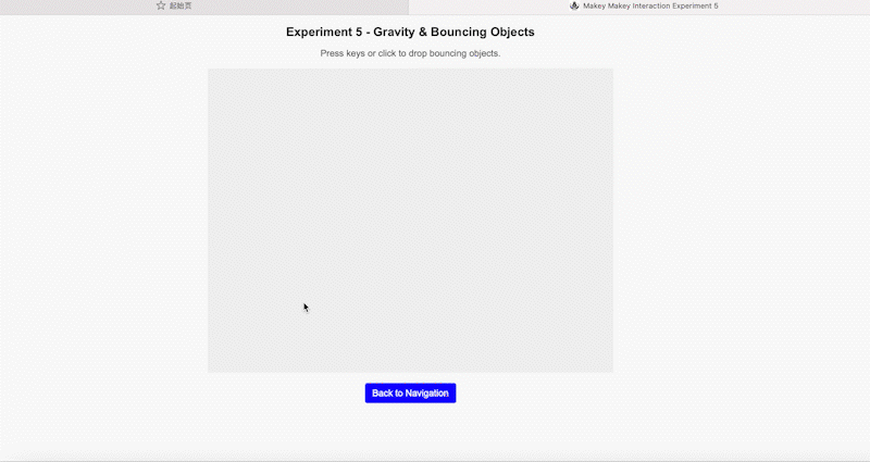 An interactive game where shapes appear at random times.