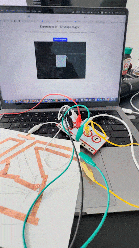 A 3D shape that changes based on user interaction.