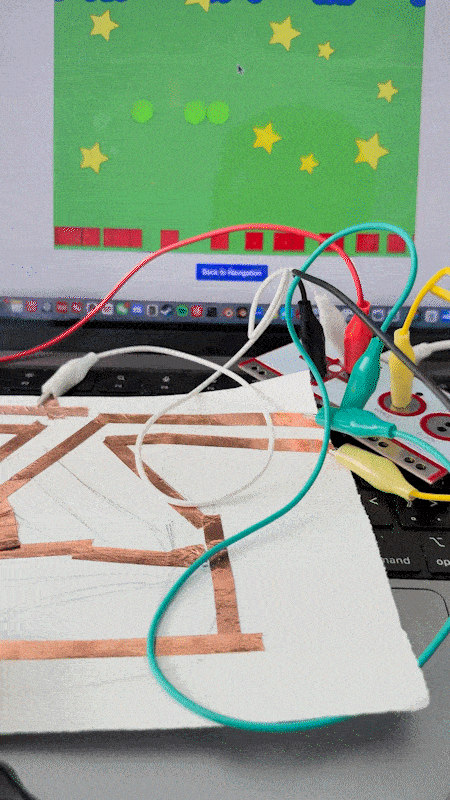 Reaction-based game using Makey Makey
