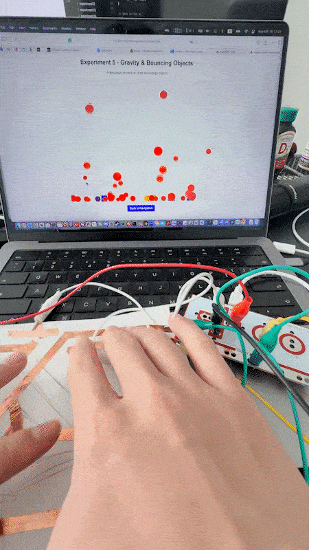 3D shape responding to Makey Makey inputs