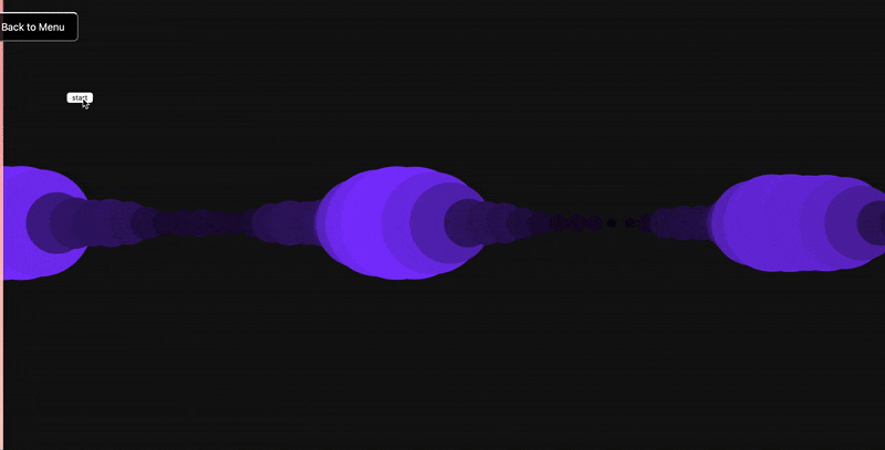 Circular sound waves expanding outward, responding to bass frequencies.