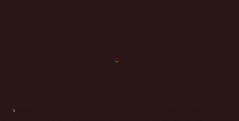 Particles colliding and spreading as the bass intensifies.