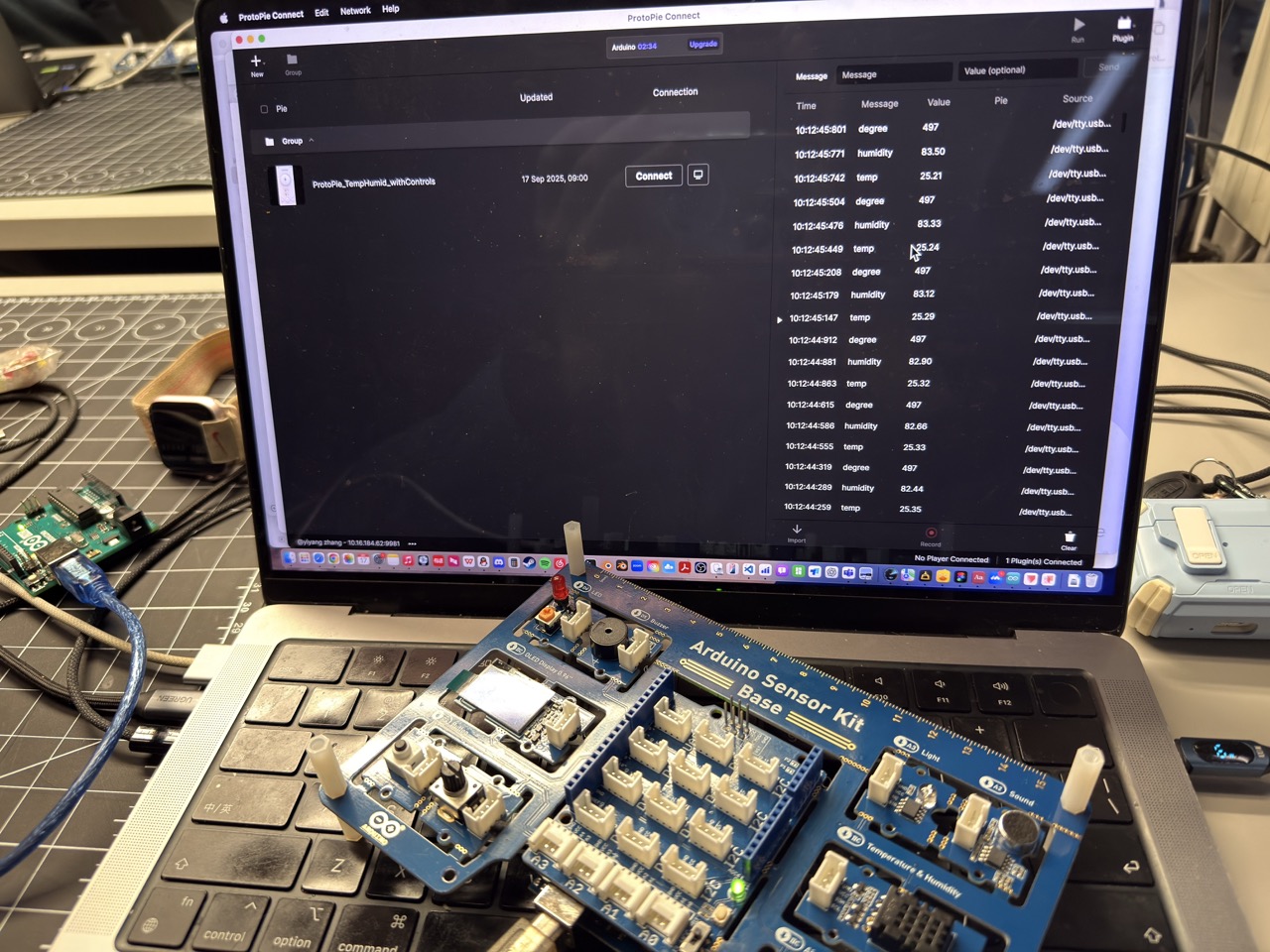Running the uploaded program and checking live outputs