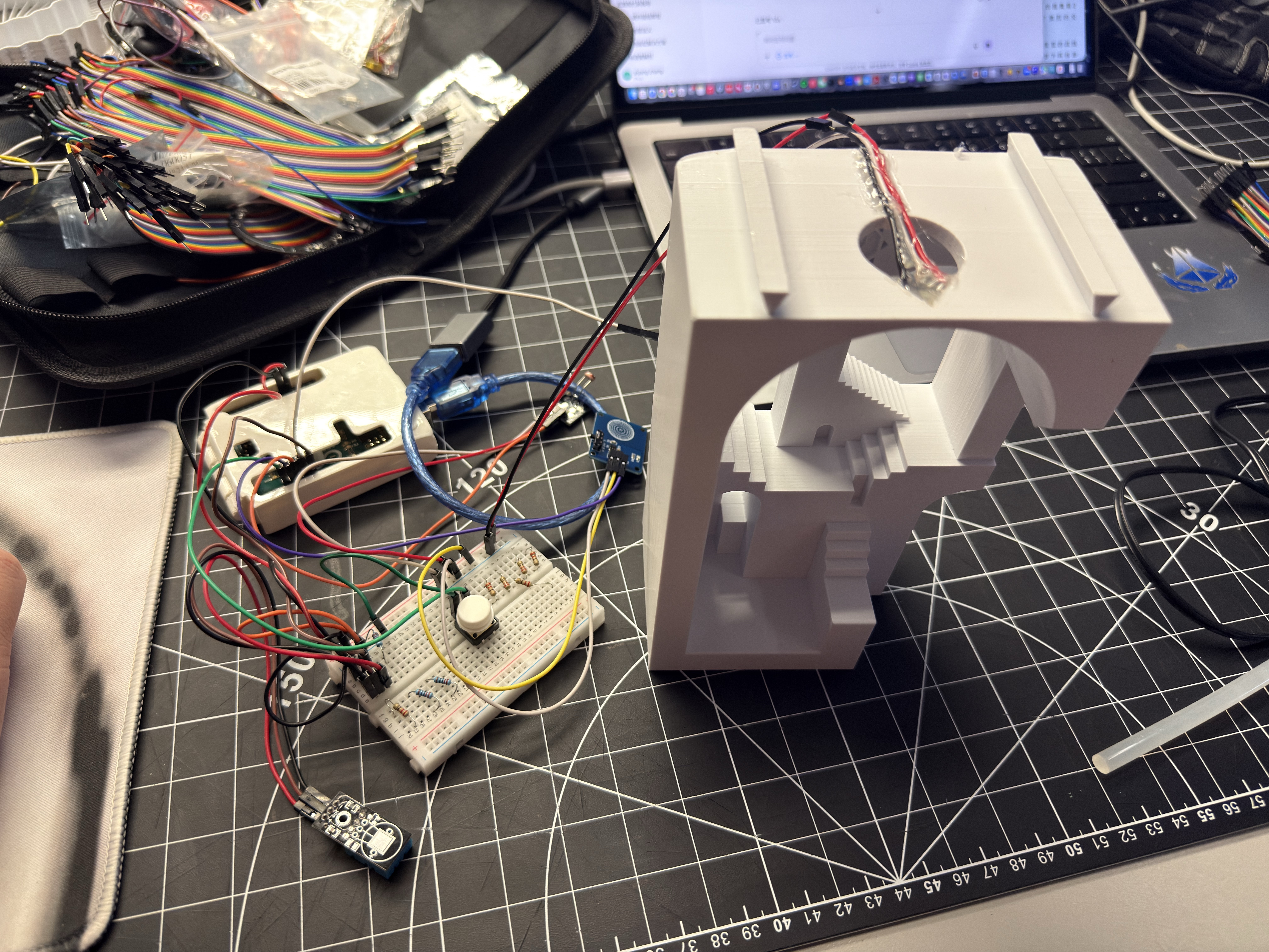 Circuit beside enclosure — testing cable reach